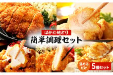 はかた地どり 簡単調理セット 5種 セット 温めるだけ 鶏肉 お肉 レンジ 調理 ※配送不可：離島