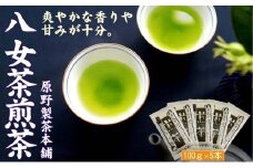 煎茶 八女茶 5袋セット 100g×5袋 お茶 飲み物 飲料 お茶出し 日本茶 茶葉 お茶っ葉 爽やかな香り 甘み ほどよい渋味 バランス 飽きのこない味わい 鮮やかな色 普段用 お客様用