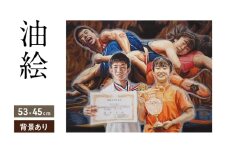 油絵で高級感のある肖像画を描きます（53×45cm・背景あり）