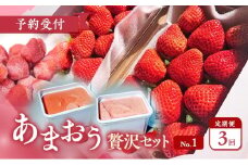 【2026年3月上旬より発送開始】【予約受付・3回定期便】あまおう贅沢セットNo.1 ※配送不可：北海道・沖縄県・離島