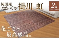 純国産天然いぐさ　「掛川　虹」２畳（茶色）　BG008