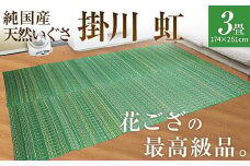 純国産天然いぐさ　「掛川　虹」３畳（緑色）　BG012