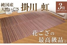 純国産天然いぐさ　「掛川　虹」３畳（茶色）　BG013
