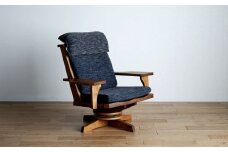 【開梱・設置】１Pソファ　極ワザ　パーソナルチェア　両肘YOW／CR-NVﾍｯﾄﾞﾚｽﾄ付き　ミディアム　AL094