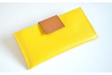 スマート長財布（シュリンクレザー・イエロー）　BK007