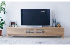 【開梱・設置】アゼル 200cm テレビボード（ナチュラル）　AX074