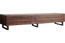 【開梱・設置】エルドラ　テレビボードL脚　210cm　ブラウン　AL250