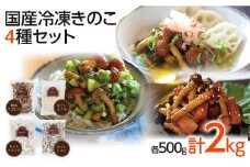 冷凍きのこセット500g×4（博多すぎたけ・しめじ・えのき・エリンギ）　AU03