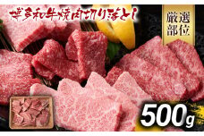 訳あり【A4～A5】博多和牛焼肉切り落とし(肩ロース・バラ）500g 黒毛和牛 お取り寄せグルメ お取り寄せ お土産 九州 福岡土産 取り寄せ グルメ MEAT PLUS CP021
