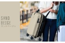 [PROEVO]ファスナーキャリー スーツケース ストッパー付き 修学旅行に最適 LMサイズ(エンボス/サンドベージュ) [10003S]福岡県 大木町 株式会社 レクサス  AY344