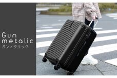 [PROEVO]ファスナーキャリー スーツケース 受託手荷物対応 Lサイズ(エンボス/ガンメタリック) [10004S] 福岡県 大木町 株式会社 レクサス AY349