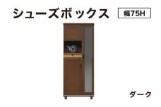 Paste（パステル）幅75H シューズボックス ダーク【北海道・東北・沖縄・離島不可】CN043-DK