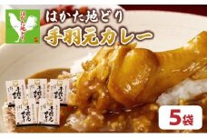 はかた地どり手羽元カレー（レトルト） 5袋 CV006
