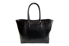 ビーゴ（トートバッグ）（クロコダイル革・ブラック）　BK048