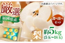 【8月上旬発送開始】 食べ頃品種を2種以上お届け! 梨 食べ比べ セット 約5kg （5玉-18玉） なし ナシ フルーツ 果物 和梨 甘い 旬 広川町 / 亀井通産（株） [AFAR027]
