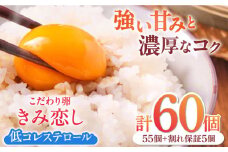 きみ恋し 60個（55個+割れ保証5個） 箱入り たまご 卵 玉子 タマゴ 鶏卵 赤卵 オムレツ たまごかけご飯 新鮮 冷蔵 濃厚 卵かけご飯 朝食 旨味 鮮度 TKG こだわり卵 福岡 たまご 広川町 / 伊藤養鶏場 [AFAJ004]