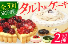 【3回定期便】6種のケーキ・タルト スイーツ定期便 けーき たると ベリー 抹茶 モンブラン 苺 ザッハトルテ チョコレート デザート クリーム クリスマス パーティ デコレーション 広川町 / イートウェル株式会社 [AFAK033]