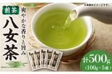 八女茶 煎茶5袋セット 合計500g  (100g×5袋) おちゃ お茶 煎茶 セット 詰め合わせ ティー 日本茶 飲料 飲み物 パック 茶 緑茶 ドリンク 広川町 / 有限会社原野製茶本舗 [AFBE002]