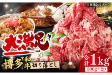 【博多和牛】牛肉 切り落とし 1kg（500g×2P） 肉 牛肉 博多和牛 バラ 国産 カレー 牛丼 肉 牛肉 福岡 切り落とし 牛 牛肉 和牛 国産牛 広川町 / 株式会社MEAT PLUS [AFBO077]