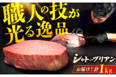 【博多和牛】ヒレ シャトーブリアン 200g×5枚 ステーキ 牛肉 牛ステーキ ステーキ肉 ステーキ シャトーブリアン ヒレ ヒレステーキ 肉 博多和牛ステーキ 赤身ステーキ 広川町 / 久田精肉店株式会社 [AFBV028]