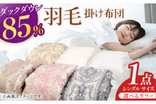 【ブルー・グリーン系】工場直送 国産羽毛肌掛けふとん「筑後七国」ダックダウン 85%使用 布団 シングル 寝具 だうん 綿 広川町 / ヒラモリ株式会社 [AFAO007]