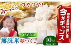 【令和6年産】無洗米夢つくし 10kg（5kg×2袋）米 お米 こめ コメ 無洗米 夢つくし ゆめつくし ユメツクシ コシヒカリ キヌヒカリ 国産 新米 白米 ごはん ご飯 もちもち 福岡県産 SDGs 広川町[AFCE001]