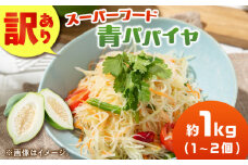 【訳あり】青パパイヤ 広川町 / 古賀萬壽果園 [AFBK002]