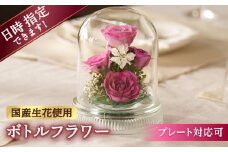 【プレート対応可】ボトルフラワー G-X 花 はな ハナ フラワー ドライフラワー ギフト プレゼント フラワーアレンジメント 母の日 広川町 / 株式会社レンデフロール [AFAW014]