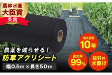 防草アグリシート（BB2218・耐久目安10年・幅0.5m×長さ50m） 広川町 / 日本ワイドクロス株式会社 [AFCA011]