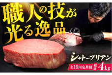 【10回定期便】博多和牛シャトーブリアン 200g×2枚 広川町 / 久田精肉店株式会社 [AFBV083]