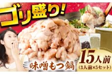 もつ鍋（味噌）15人前セット 広川町 / 株式会社POWER EAST CONNECTION [AFAZ032]