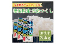 令和6年産 福岡県産元気つくし無洗米25kg(5kg×5) [a7198] 株式会社 藤食糧 【返礼品】添田町 ふるさと納税