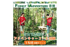 全力で森遊び！アドベンチャーコース 1名様体験チケット [a0409] 株式会社 FOREST DEN 【返礼品】添田町 ふるさと納税