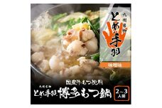 博多 もつ鍋 セット 味噌味 2-3人前 [a9206] 株式会社フェリックス ※配送不可：離島【返礼品】添田町 ふるさと納税