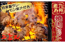 国産 焼き肉 セット 牛肉 タン お肉 ニク 肉 九州産 焼き肉 丸腸 手羽先 牛ホホ肉 上ホルモン 和牛 国産牛 肉 BBQ 夕食 おかず 惣菜 晩ごはん 焼肉セット ( 牛若丸 自家製 タレ付 ) 福岡