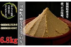 味噌 6.8kg 無添加 味噌 生味噌 天然 セット みそ ミソ お味噌 味噌汁 夕食 惣菜 晩ごはん 調味料 調理 料理 便利 伝統 あんどう 本格無添加生みそ 6.8kg 福岡県 川崎町