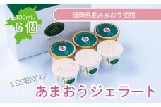 あまおうジェラート100ml×6個 苺 いちご あまおう イチゴ アイス ジェラート フルーツ 濃厚 6個 セット あまおう デザート 冷凍 ジューシー こだわり 甘み 酸味 福岡県産 あまおう 福岡 川崎
