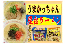 九州の味　豚骨ラーメン2種×5食セット（合計10食）（うまかっちゃん5食・屋台ラーメン5食）川崎町
