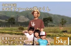 10月上旬発送  コモリファームの夢つくし 5kg 令和7年産 夢つくし コモリファーム 10月 精米 お米 白米 ブランド 米 数量限定 限定 国産 福岡県産米 福岡県産 長期保存 備蓄 備蓄米 防災 ご飯 飯 コメ 朝食 夕ご飯 福岡 川崎町