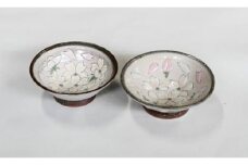 【受注生産】桜模様盃ペア（白）
