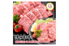 福岡県産　黒毛和牛 A4ランク以上の博多和牛！ 焼肉・特選スライスセット【牛肉 肉 博多和牛 和牛 黒毛和牛 A4 焼肉 国産 福岡 九州 博多 福岡県 大任町 Z007】