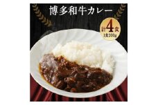 博多和牛 黄金カレー4食分（200g×4袋）【博多和牛 和牛 牛 牛肉 カレー カレーライス スパイス 食品 加工食品 人気 おすすめ 福岡県 大任町 ふるさと納税 送料無料 AI004】