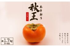 福岡県産 柿 秋王 約1.7kg (5～6玉)化粧箱入り 3W16