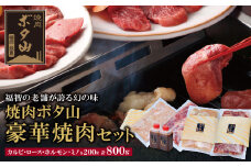 U05-03 老舗秘伝タレ 焼肉ボタ山4種セット 計800g カルビ ロース ホルモン ミノ 牛肉 ぎゅうにく 焼肉 焼き肉 焼肉セット 人気 おすすめ 詰め合わせ BBQ バーベキュー 盛り合わせ セット 父の日 ギフト