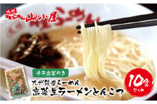U54-02-01 筑豊豚骨らーめん 高菜生ラーメンとんこつ10食セット