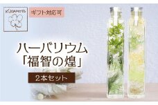 U33-05-03 ハーバリウム「福智の煌」(緑×黄)2本セット 母の日 ギフト 【上野焼チャンス】