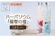 U33-05-02 ハーバリウム「福智の煌」(ピンク×青)2本セット 母の日 ギフト 【上野焼チャンス】