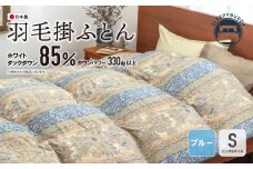 U34-10 羽毛掛ふとん(シングル・ブルー)【DL004BLS】【上野焼チャンス】