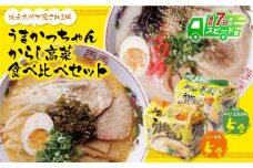 U55-06 【7営業日以内発送】うまかっちゃん 博多からし高菜・豚骨ラーメン食べ比べセット(5食×2)