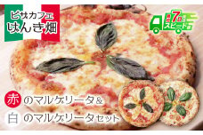 U24-05-01 【7営業日以内発送】 本格窯焼き！ げんき畑 ピザ 2枚セット＜赤のマルゲリータ＆白のマルゲリータ＞ ピザ 冷凍ピザ ピザ 冷凍 窯焼き ピザ 人気 ピザ おすすめ ピザ 食べ比べ ピザ ピザセット マルゲリータ 【上野焼チャンス】スピード発送